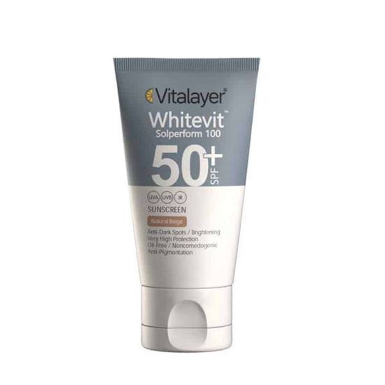 تصویر کرم ضد آفتاب ضد لک بژ طبیعی وایت ویت ویتالیر SPF50